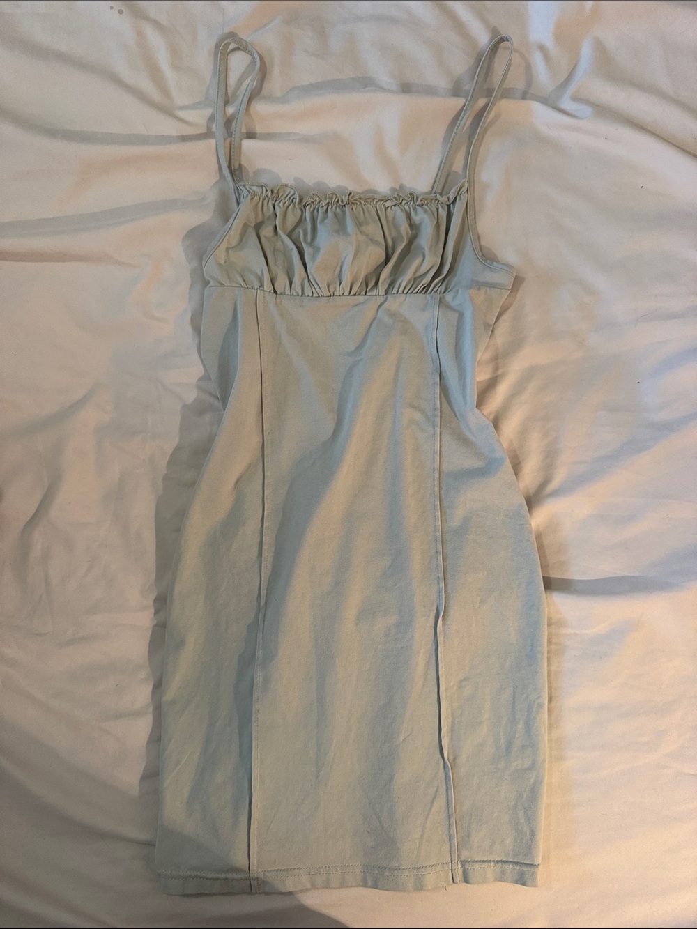 Princess Polly Pastel Blue Ruched Bust Mini Dress